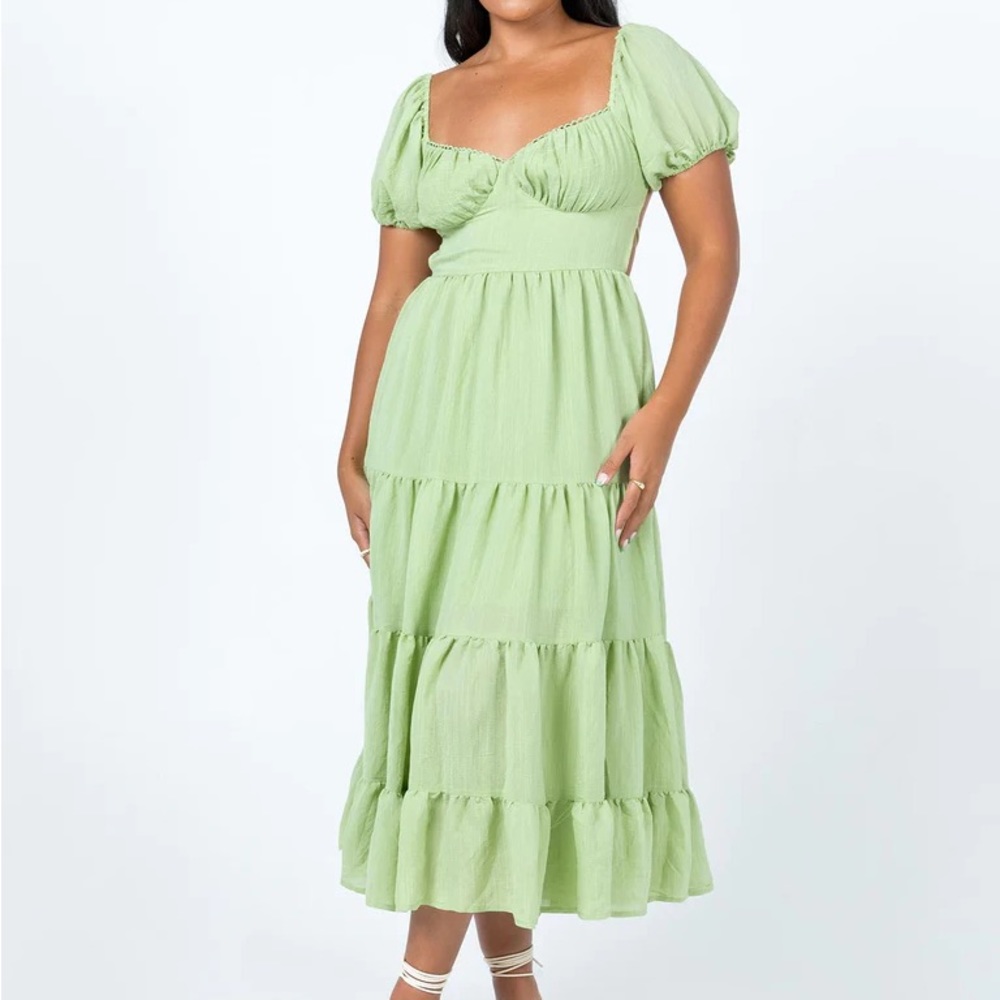 Princess Polly Dani MIDI Dress in Green US Size 10 NWT